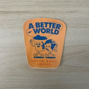 Dutch Bros Orange and Blue Sticker